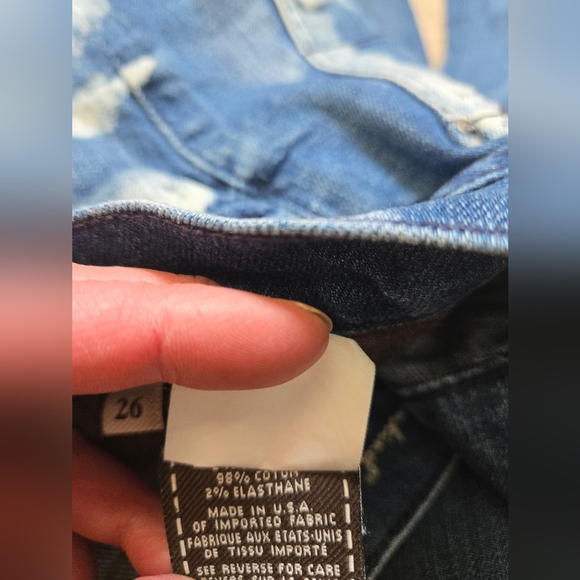 7 FOR ALL MANKIND Josephina Skinny Boyfriend Distressed Blue Jeans. Size 26 - Picture 10 of 15